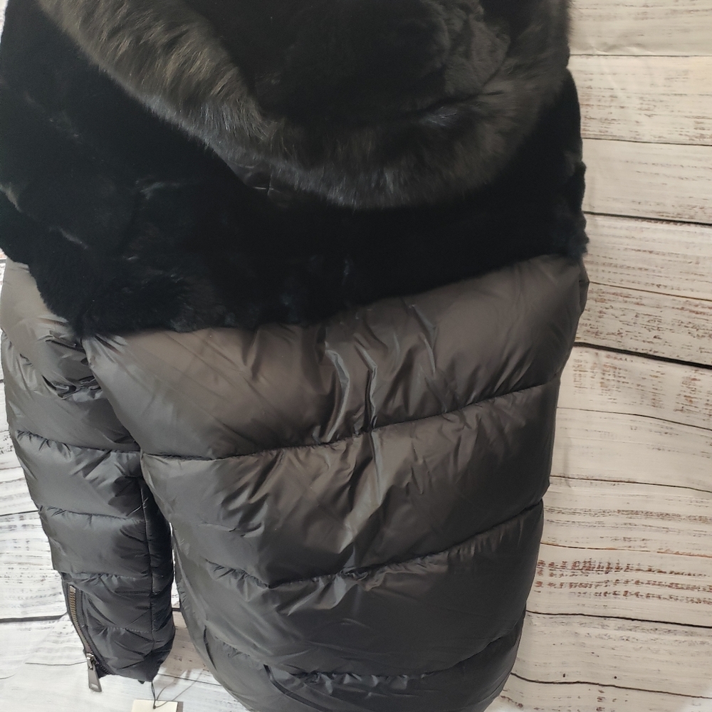 Bugatteli coat size xs 100 rex rabbit fur - Picture 2 of 4